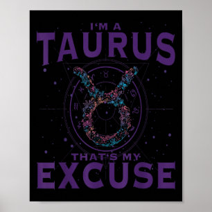 I Am A Taurus Zodiac Sign Graphic Art Bull Horosco
