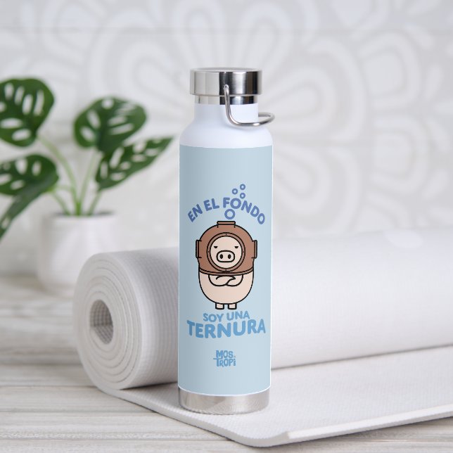 I am a tenderness in the background water bottle (Yoga)