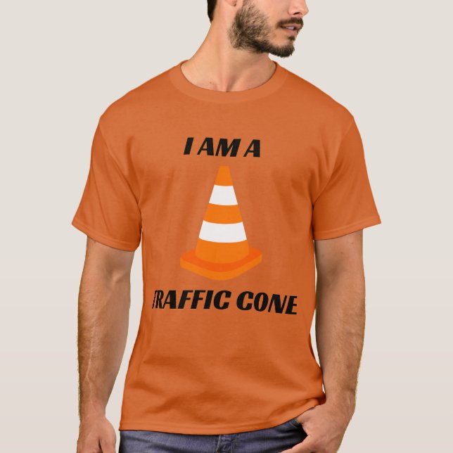 I Am A Traffic Cone Halloween Fun T-Shirt (Front)