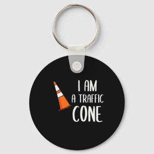 I Am A Traffic Cone Orange Lazy Easy Costumes Hall Keychain