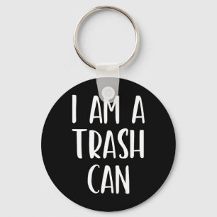 I Am A Trash Can Halloween I'm Simple Costume Easy Keychain