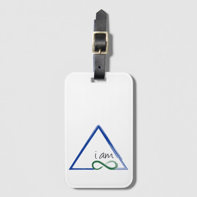 I Am A Triangle Luggage Tag (Front Vertical)