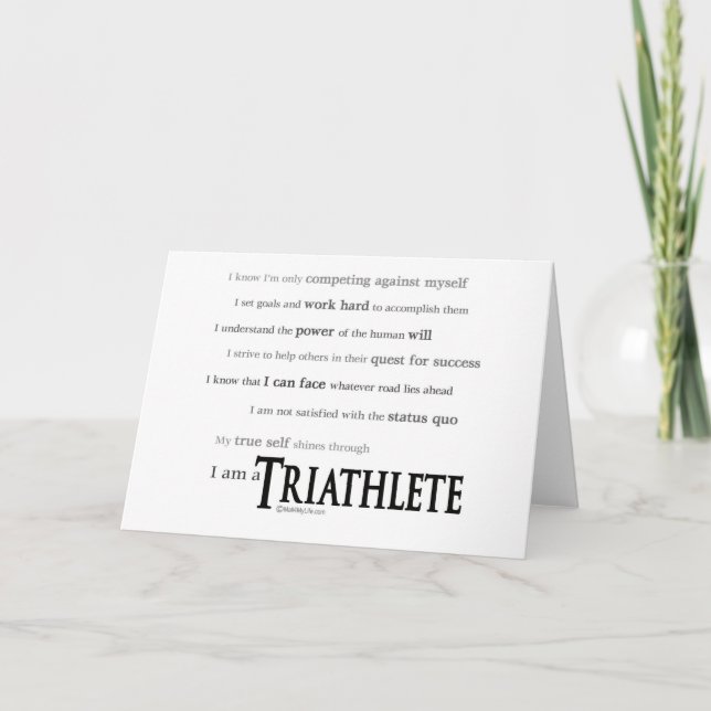 I am a Triathlete Card (Front)