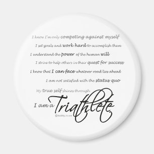 I am a Triathlete - Script Magnet
