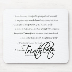 I am a Triathlete - Script Mouse Pad