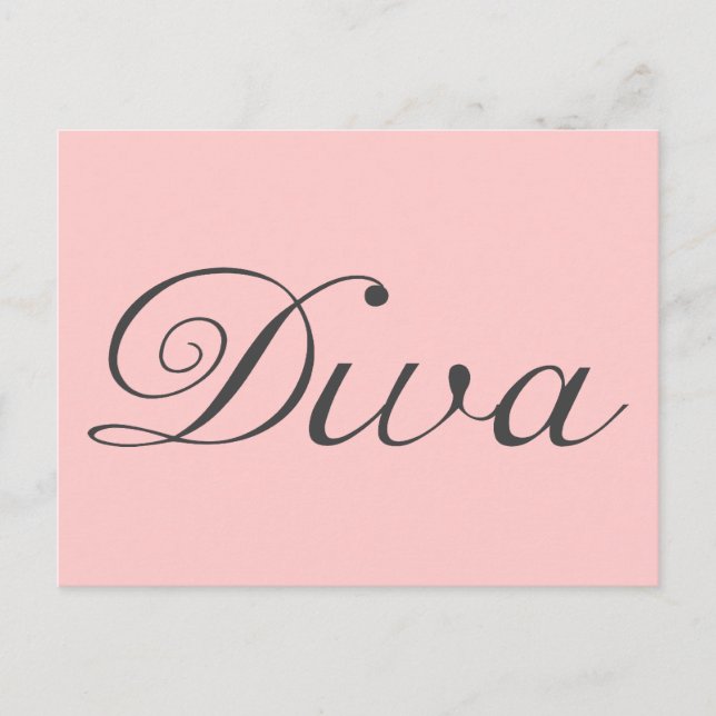 I am a true diva postcard (Front)