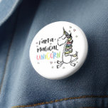 I Am A Unicorn 2 Inch Round Button<br><div class="desc">I Am A Unicorn Button - Every dreamer needs their personal unicorn button. We can't think of any better way for you to express your inner magic and start the day than with this wonderful mythical button. This design features a fantasy filled cute image of a unicorn flying around stars...</div>