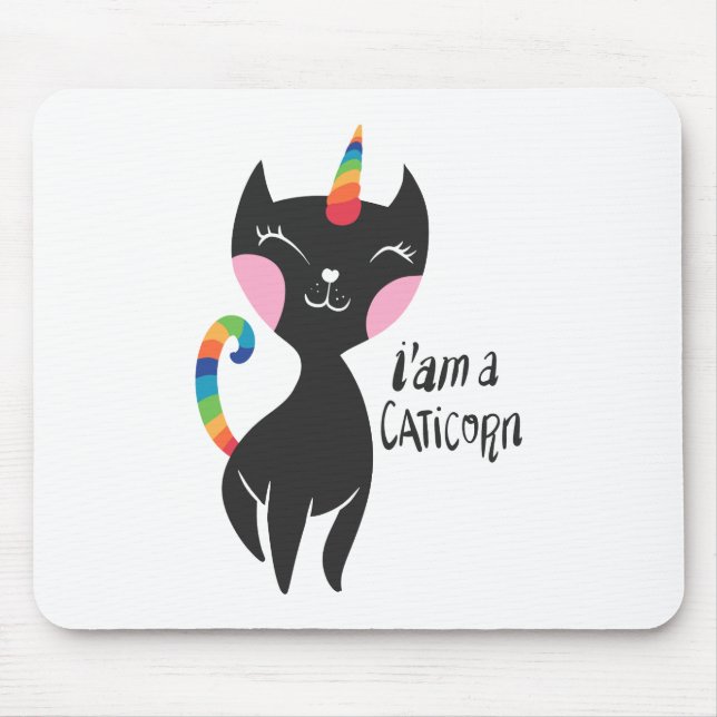 I am a unicorn - Choose background colour Mouse Pad (Front)