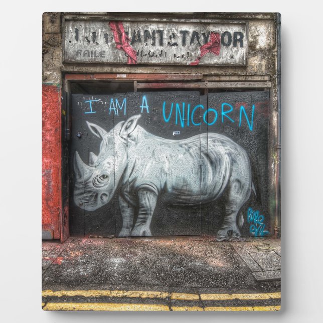 I Am A Unicorn, Shoreditch Graffiti (London) Plaque (Front)