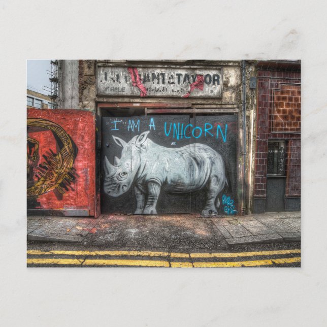 I Am A Unicorn, Shoreditch Graffiti (London) Postcard (Front)