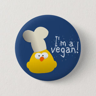 i am a vegan 2 inch round button