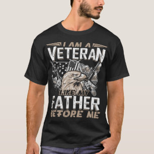I Am A Veteran Like My Father Before Me Christmas  T-Shirt