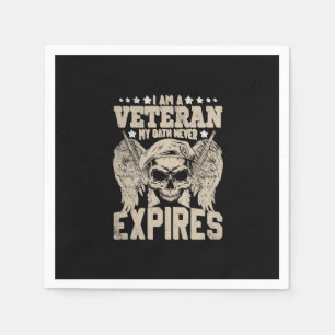i am a veteran my oath never expires napkin