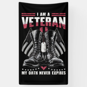 I am A Veteran My Oath Never Expires Veteran Day  Banner