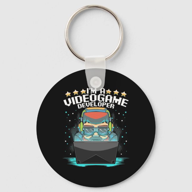 I Am A Video Game Developer Keychain (Front)