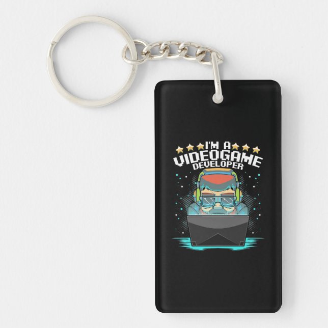 I Am A Video Game Developer Keychain (Front)