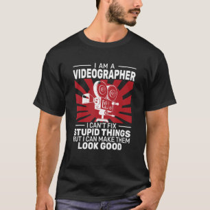 I Am A Videographer for men analog video cameras V T-Shirt
