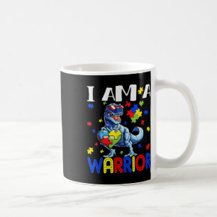I Am A Warrior Autism Boys Family Dinosaur Autism  Coffee Mug