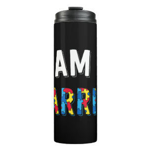 I Am A Warrior design. Put the puzzle piece on you Thermal Tumbler