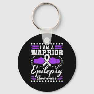 I Am A Warrior Epilepsy Awareness Keychain