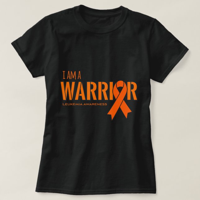 I am a Warrior Leukaemia Cancer Awareness  T-Shirt (Design Front)