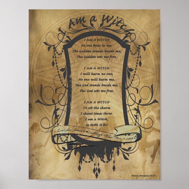 I AM a WITCH CHANT Poster (Front)