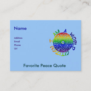 I Am A World Citizen Business Card