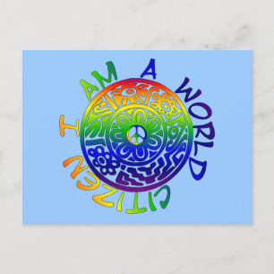 I Am A World Citizen Postcard