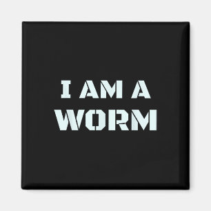 I Am A Worm In Simple Costume Easy Funny  Magnet