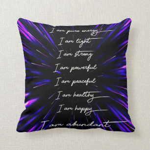 I Am Abundant Positive Affirmations Throw Pillow
