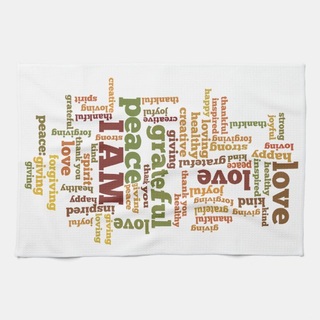 I AM Affirmations Kitchen Towel (Horizontal)