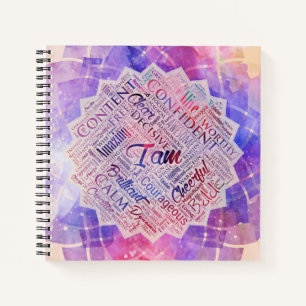 I am Affirmations Word Cloud Art in lotus Notebook
