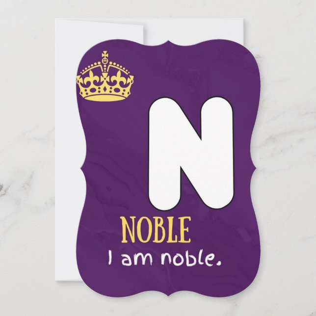 I AM ALPHABET N AFFIRMATION CARD FOR KIDS (Front)