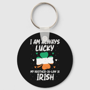 I Am Always Lucky My Brother In Law Is Irish Match Keychain