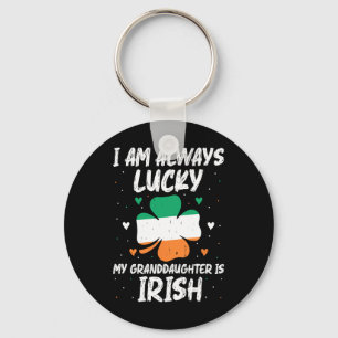 I Am Always Lucky My Granddaughter Is Irish Matchi Keychain