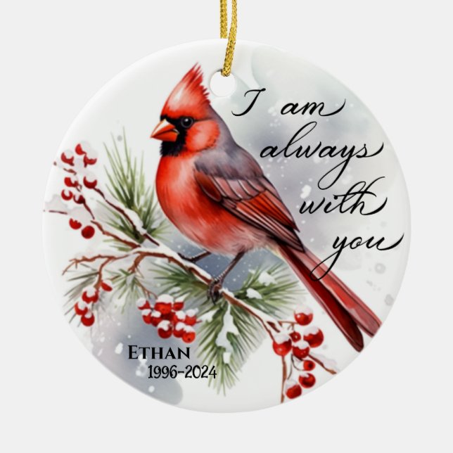I am always with you ceramic ornament (Front)
