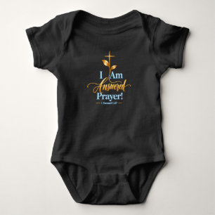 I Am an Answered Prayer   Christian Baby Bodysuit 