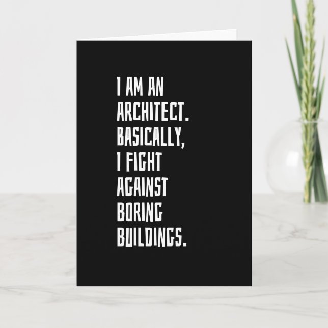 I Am An Architect Card (Front)