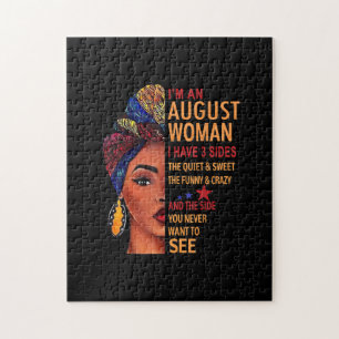I Am An August Woman I Have 3 Sides August Jigsaw Puzzle