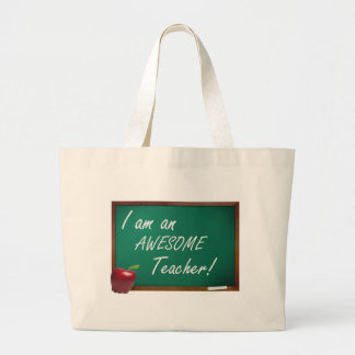 i am an awesome teacher large tote bag