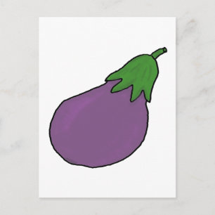 I am an eggplant postcard