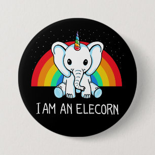 I am an Elecorn 3 Inch Round Button