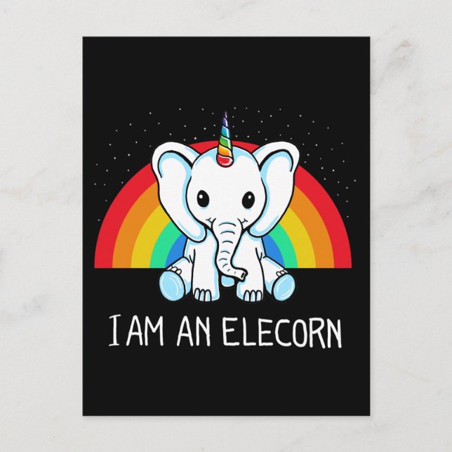 I am an Elecorn postcard (Front)