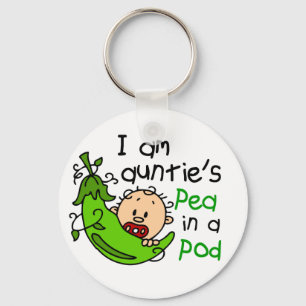 I Am Auntie's Pea In A Pod Keychain