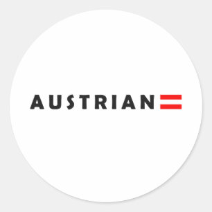 I am Austrian Classic Round Sticker