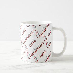 I am Austrian Country Pride Typography Pattern Coffee Mug