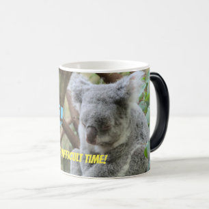 I am AWAKE! Cute sleeping koala bear with privacy! Magic Mug