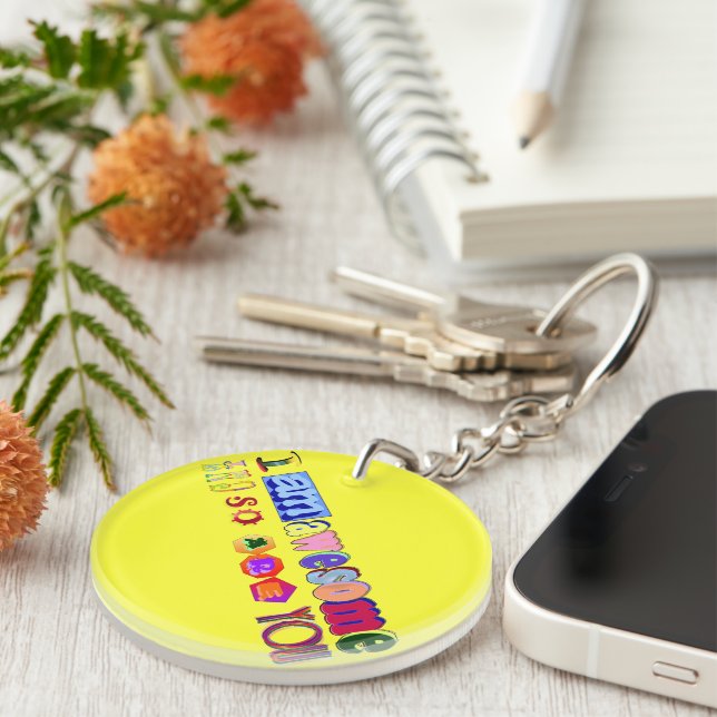 I am Awesome Keychain (Front Right)