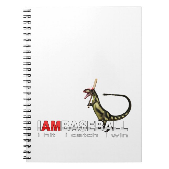I am Baseball Dinosaur Notebook (Front)