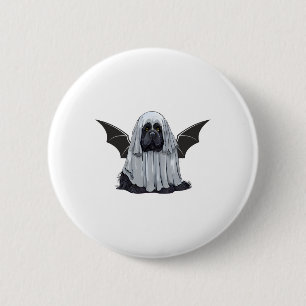 I Am Bat Ghost Dog. Cute Dog Dressed As Ghost Hall 2 Inch Round Button